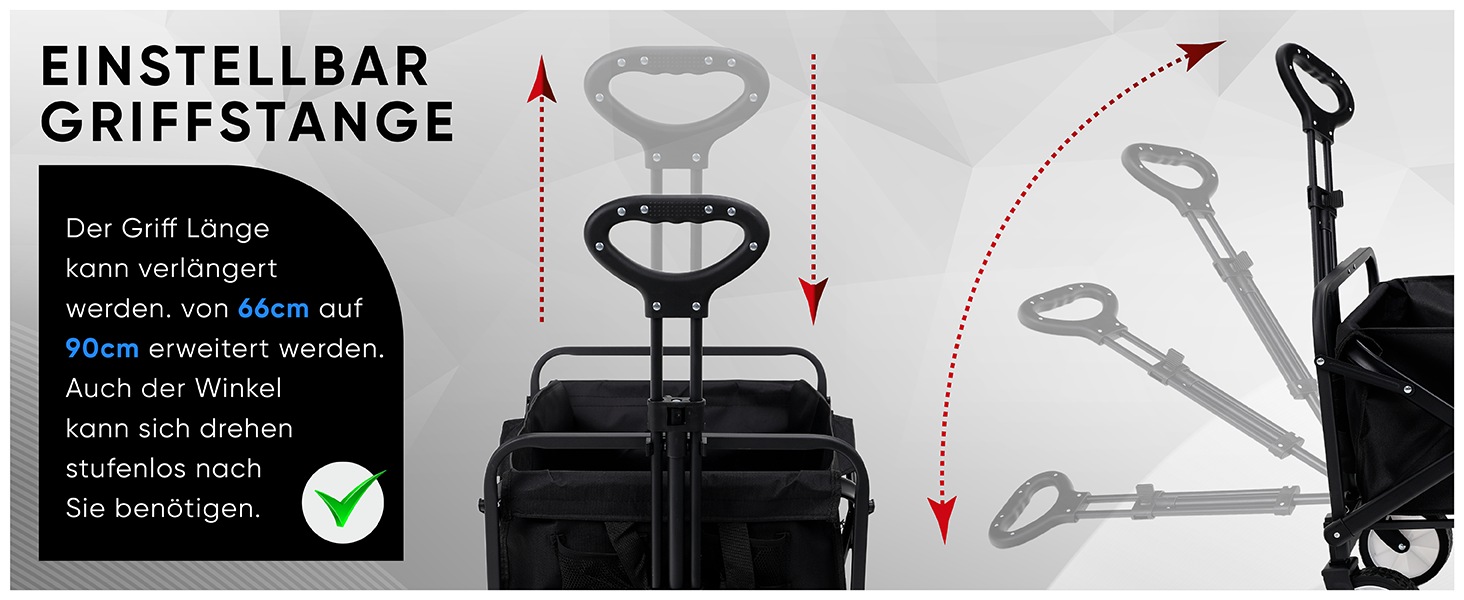 Складаний вагон-тележка з великою місткістю, стабільний та портативний. Ідеально для спорту, покупок та кемпінгу