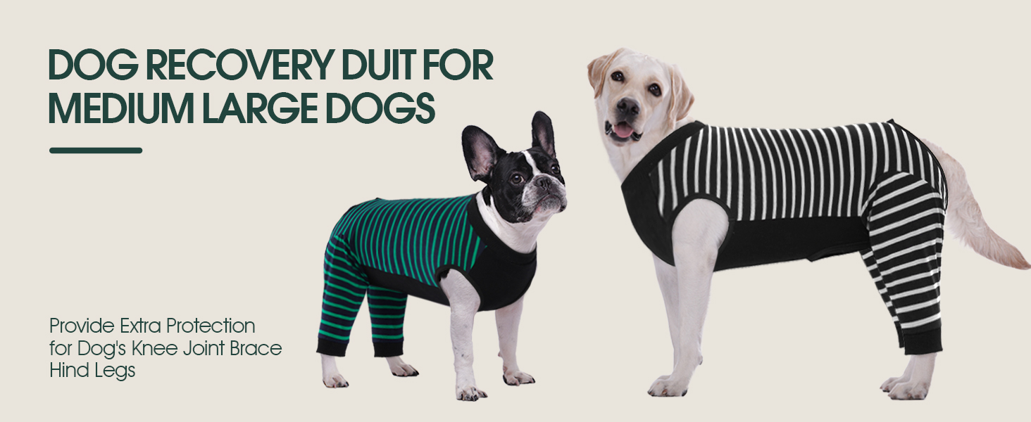 Комбінезон для собак Kuoser після операції на задніх лапах, чорний, розмір L (Back:40cm)