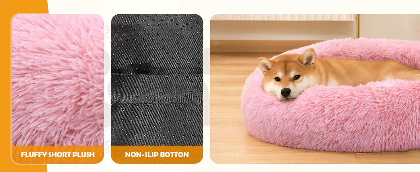 Крісло-ліжко для собак середніх та великих порід, котяче ліжко з плюшу, 70x70x20 см, рожеве