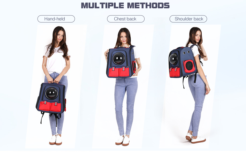 Рюкзак для собак та котів PETCUTE - зручний та дихаючий рюкзак-переноска для прогулянок на 16lbs (7.2 кг)