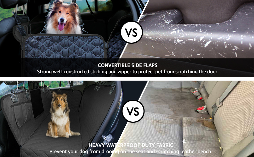 Захисний чохол на сидіння для собак Lassie XL, автомобільна гамак для великих SUV та пікапів, сумісний з F150 F250/Chevrolet Silverado/Ram Pickup/GMC Sierra/Toyota Tundra та Crew Cab (54'W x 58'L, сірий)