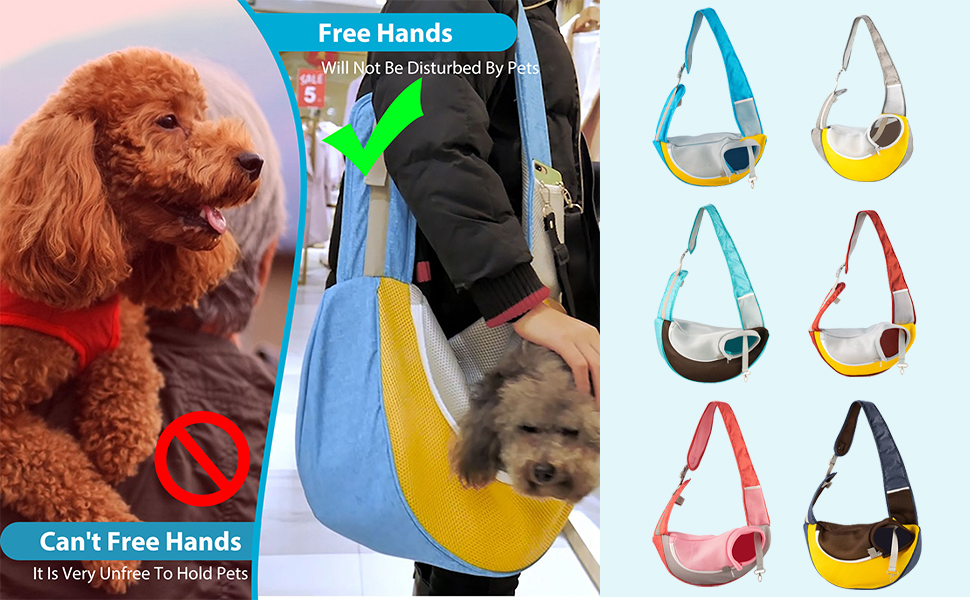 PETCUTE Сумка-переноска для собак, блакитна. Зручна переноска для цуценят та малих собак, з регульованою ручкою та безпечною шлейкою. Має дихаючу сітку та передню кишеню. Ідеально для прогулянок на свіжому повітрі.