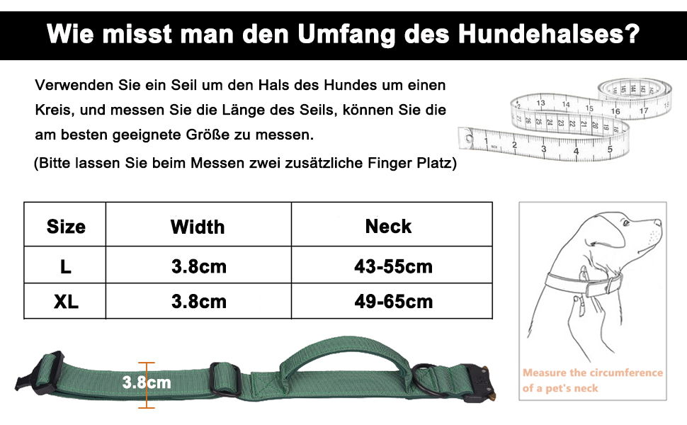 Нашийник для собак Vivi Bear тактичний, регульований, з контролем, нейлон, неопрен, для великих собак, червоний, розмір L