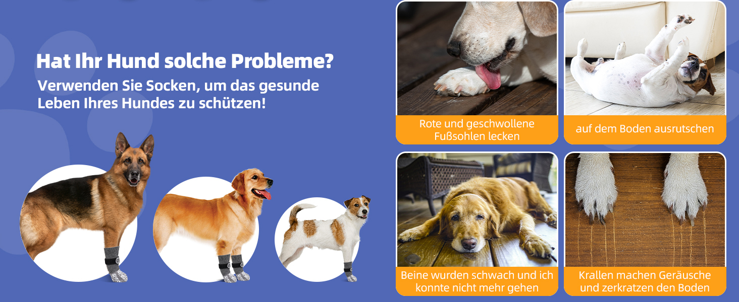 Антиковзаючі собачі шкарпетки для дому (XXL, сірий) - захист лап від слизькості та подряпин