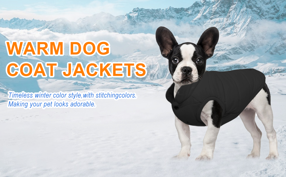 Зимовий одяг для собак Meioro: тепла куртка, жилетка, флісовий пуловер для малих та середніх собак (чорний, XL)