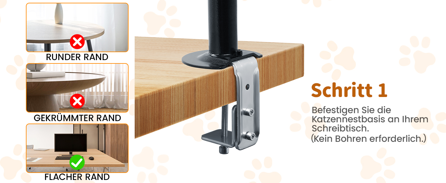 Кігтеточка-ліжко для кота на стіл: обертання 360°, регульована висота, без свердління. Підвищене котяче ліжко над столом. Тримає кошеня/кота поруч. Зручне ліжко для кота з подушкою для тварин.