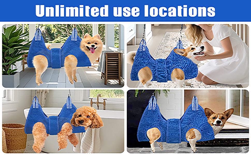 Набір для догляду за тваринами: гамак, пристосування для грумінгу, інструменти для стрижки нігтів (синій, M)