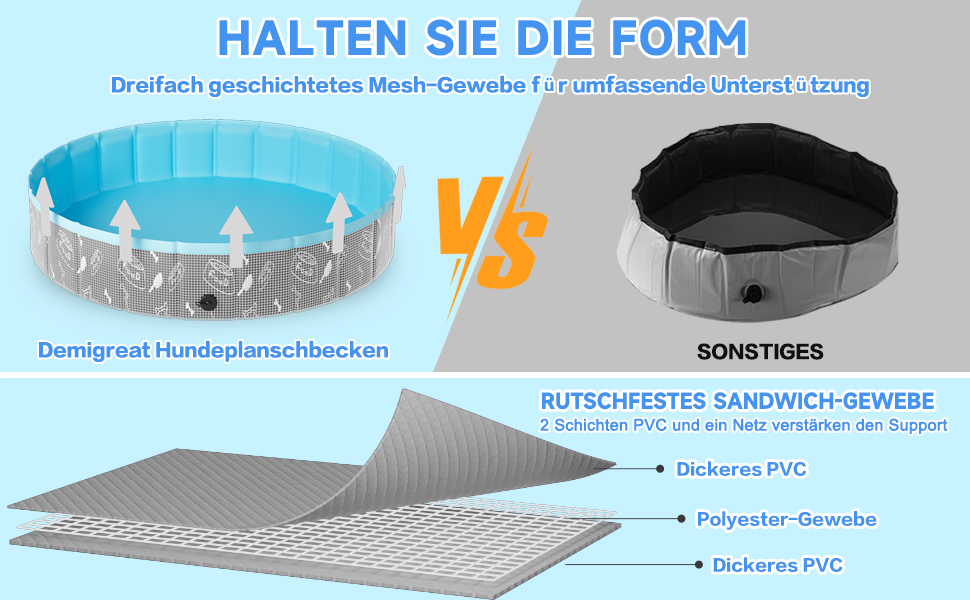 Надувний басейн для собак великих та маленьких порід, 80/120/160 см, складаний, портативний, екологічний PVC, форма кістки, розмір 160x30 см