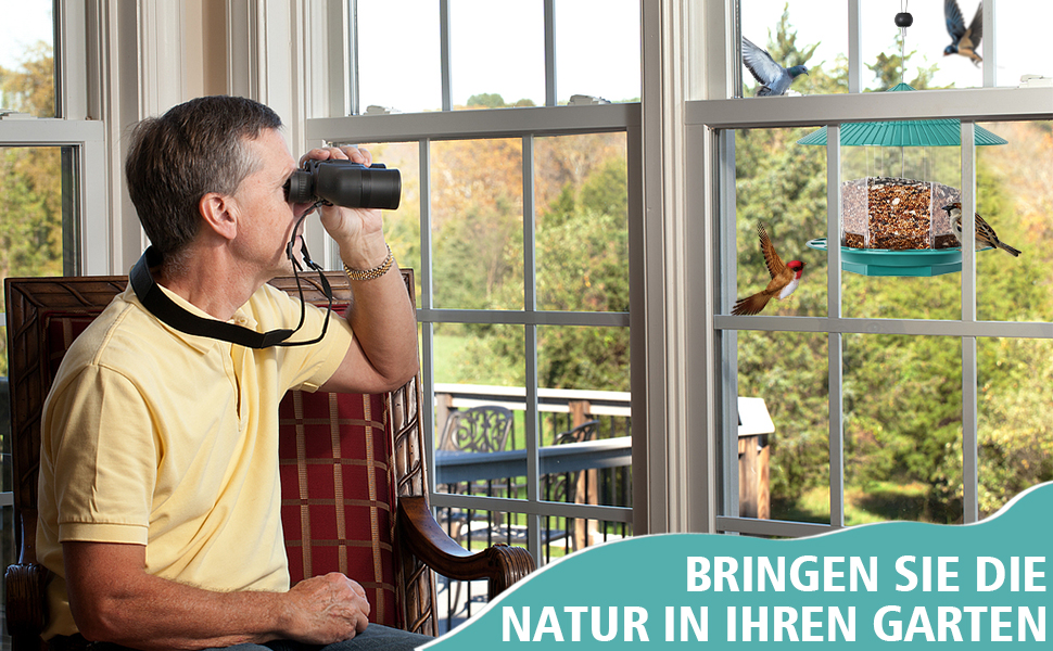 Будинок для пташиного корму Jieayhiu, підвісний, вологостійкий, з запобіжником від падіння, зелений