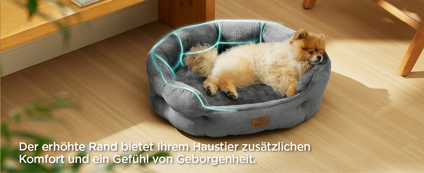 Ліжко для котів BEDSURE, рожеве, 51x48x15 см - м'яке, миється, для котів та маленьких собак