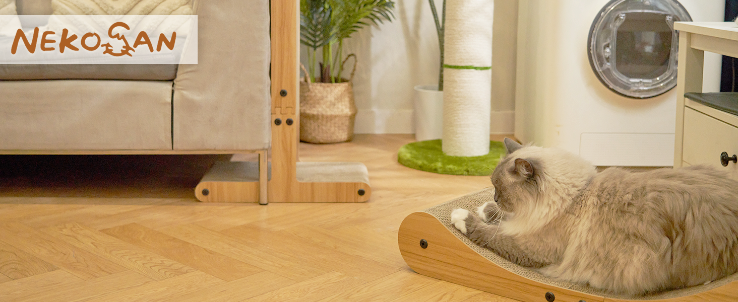Кігтеточка для котів Nekosan, 70 см, велика, з картону, лежанка-кігтеточка
