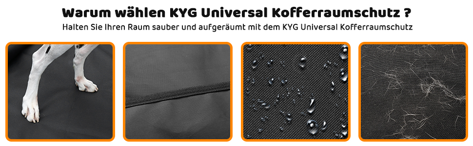Захисна накидка для багажника KYG Universelle, нейлон, вологостійка, 184x103 см. Захист від шерсті, бруду, рідин для тварин (собак, котів)