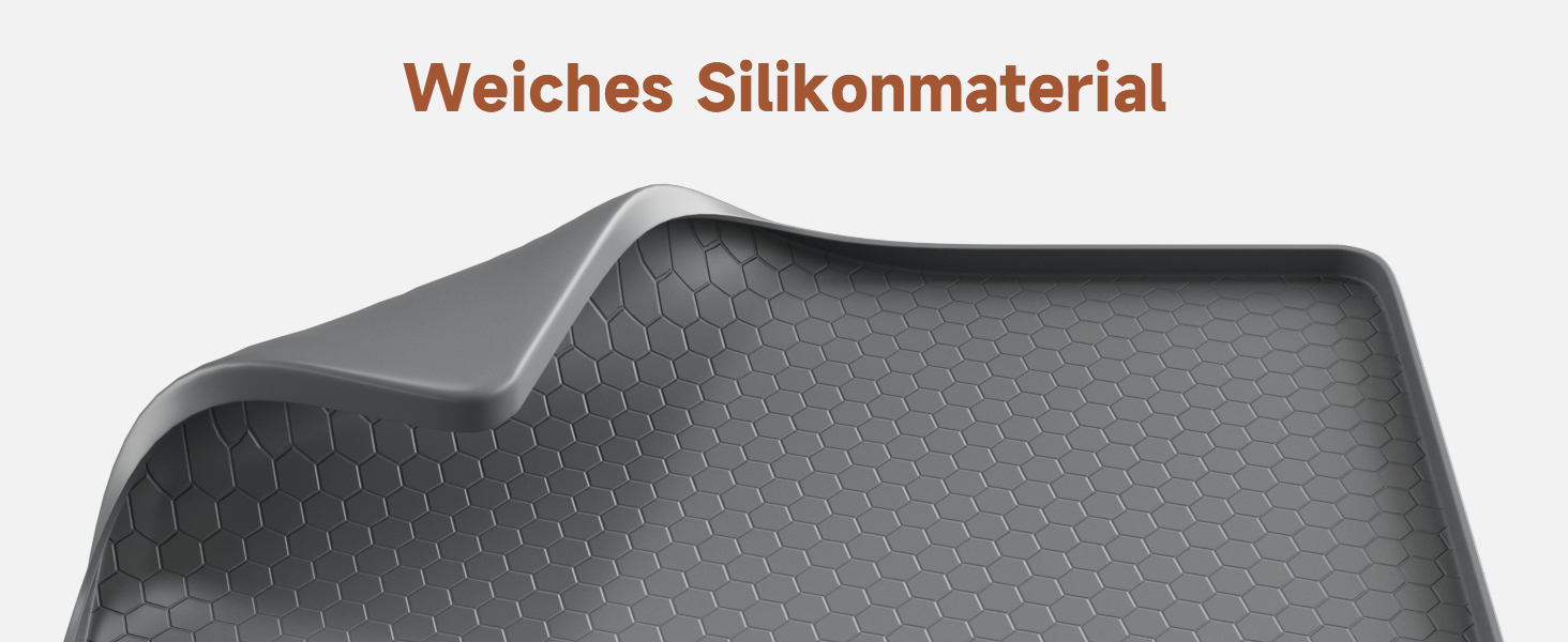 Килимок під лоток для котів 80x56 см, силіконовий, водонепроникний, легко миється, неслизький - сірий