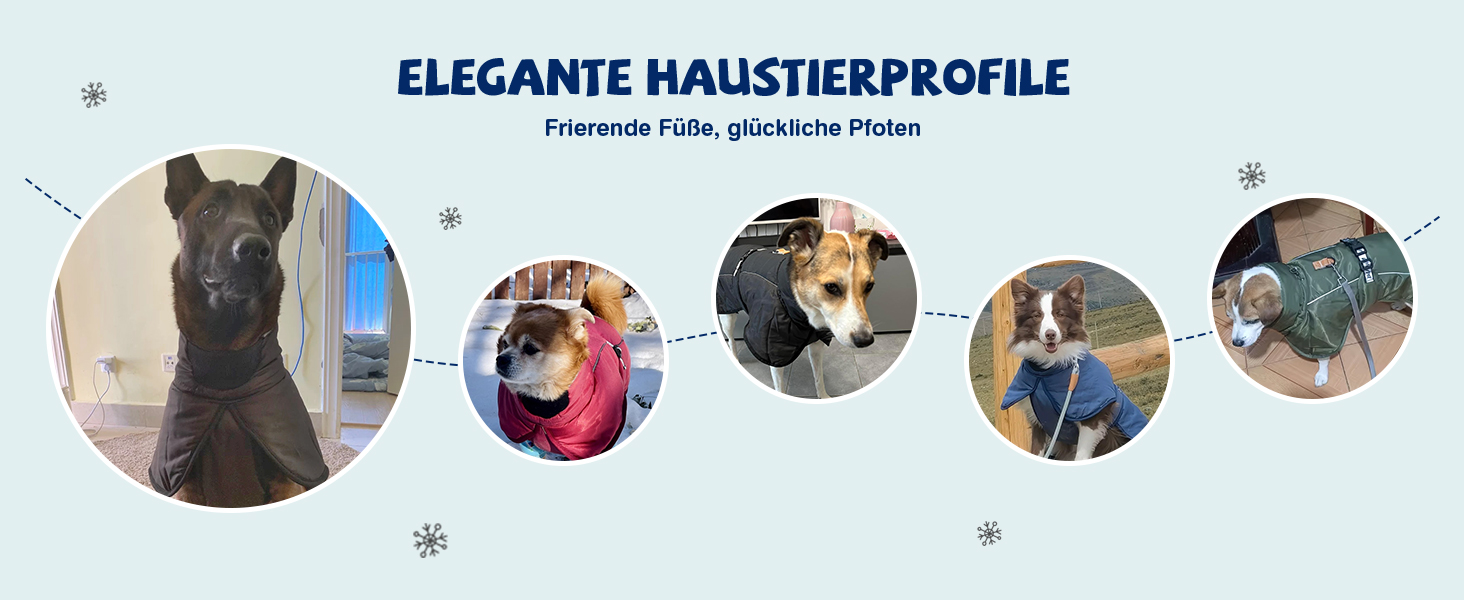 Зимовий теплий одяг для собак ALLSOPETS: куртка з відбиваючими елементами, великий розмір (3XL), Marineblau