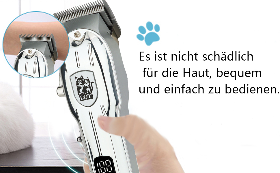 Машинка для стрижки собак, акумуляторна бездротова тиха, підходить для котів та інших домашніх тварин (срібна)