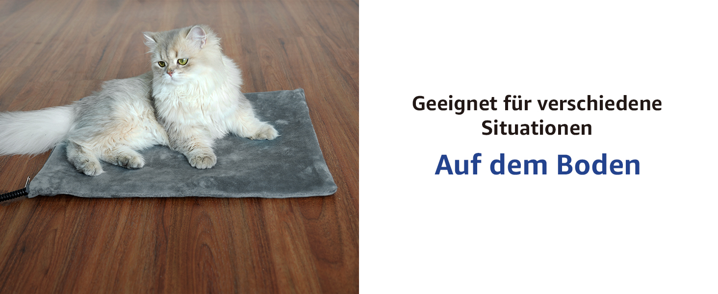 Електричний підігрівач для кота та собаки NICREW, 40x45 см, з антигризунковою обмоткою, бежевий, 30 Вт, регульована температура