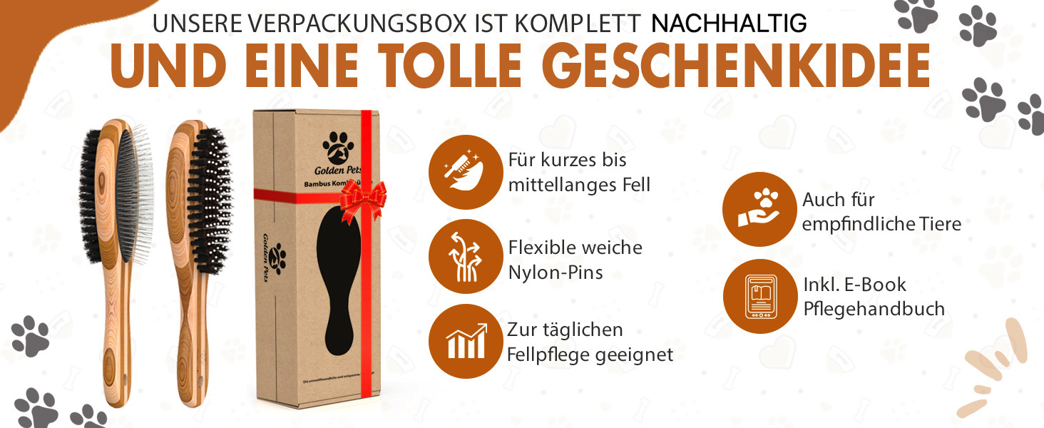 Бурштук для собак та котів 2-в-1: розчісування та вичісування | Для короткого та середнього хутра | Гребінець для підшерстка | + Посібник з догляду | 1 шт.
