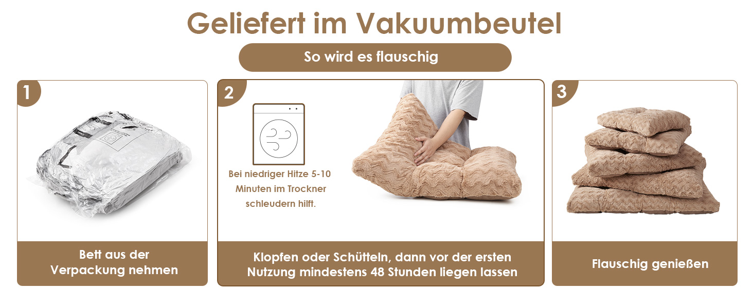 Килимок для собак великих порід EHEYCIGA, 104x68 см, XL, коричневий, з штучним хутром та льоном