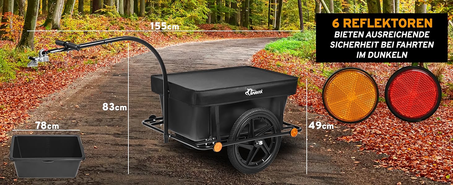 Причіп для велосипеда SAMAX Mountain 90л, 80кг з захисним тентом та з'єднувальною схемою