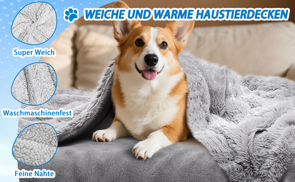 Водонепроникний коврик для собак, плюшевий та м'який, 152x127 см, великі породи, великий розмір, серпа фліс, захисний коврик для собачого дивана, сірий XL (152x127 см)