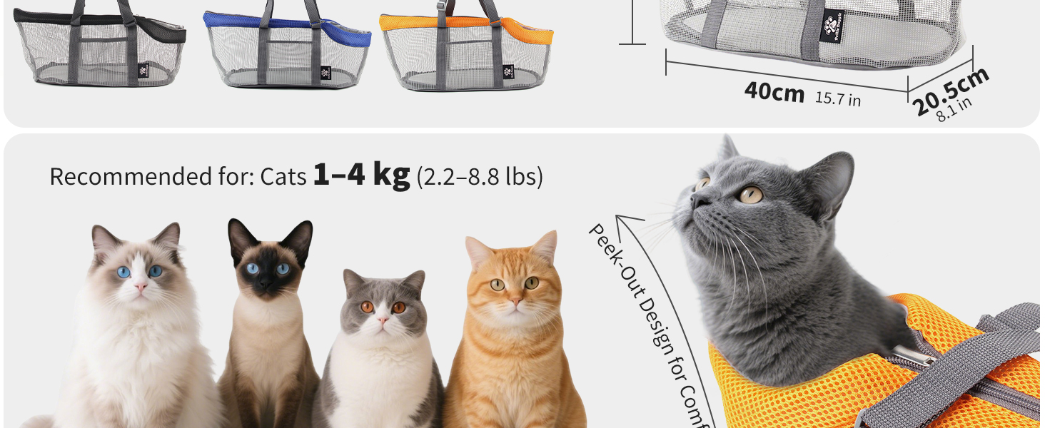 Транспортна сумка для собак та котів PETCUTE, чорна, до 4 кг