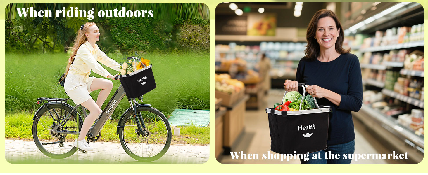 Складаний велосипедний кошик на кермо для собак, покупок, пікніків. З адаптером для керма