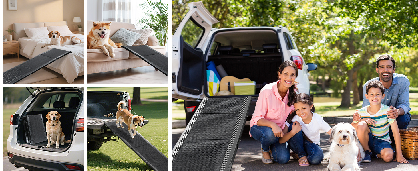 Рампа для собак у машину, розкладна, 180 см, для великих собак, протиковзка, 44 см ширина, до 110 кг