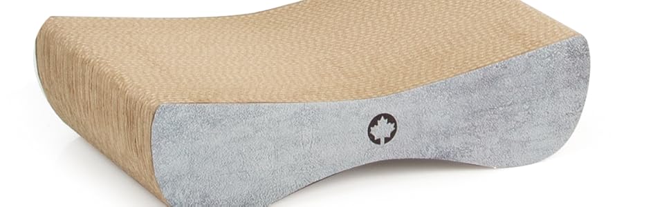 Котячий дряпак Satellite Small - чорний, з котячою м'ятою | Дряпак для котів з картону, бетонування | 37 x 10 x 23 см