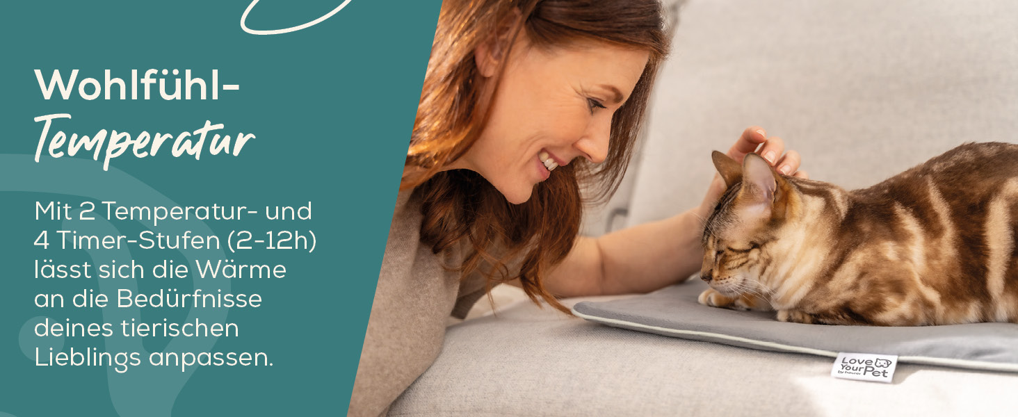 Електричне грільне ліжко Beurer Kira для собак та котів, з таймером, 41 x 34 см, миється при 30°C, зносостійке та водонепроникне