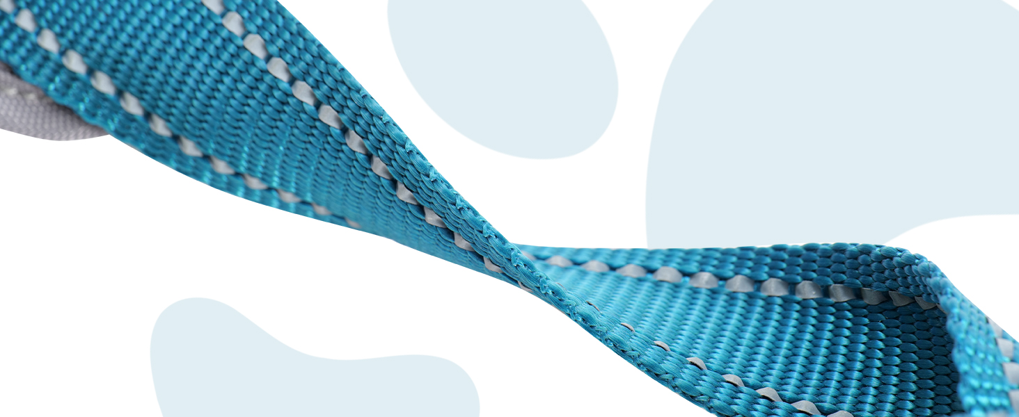 Шлейка для собак Huntboo Anti-Zug, для малих, середніх та великих собак, не тягне, світловідбиваюча, з 2 карабінами, регульована, для тренувань та бігу (M, синій)