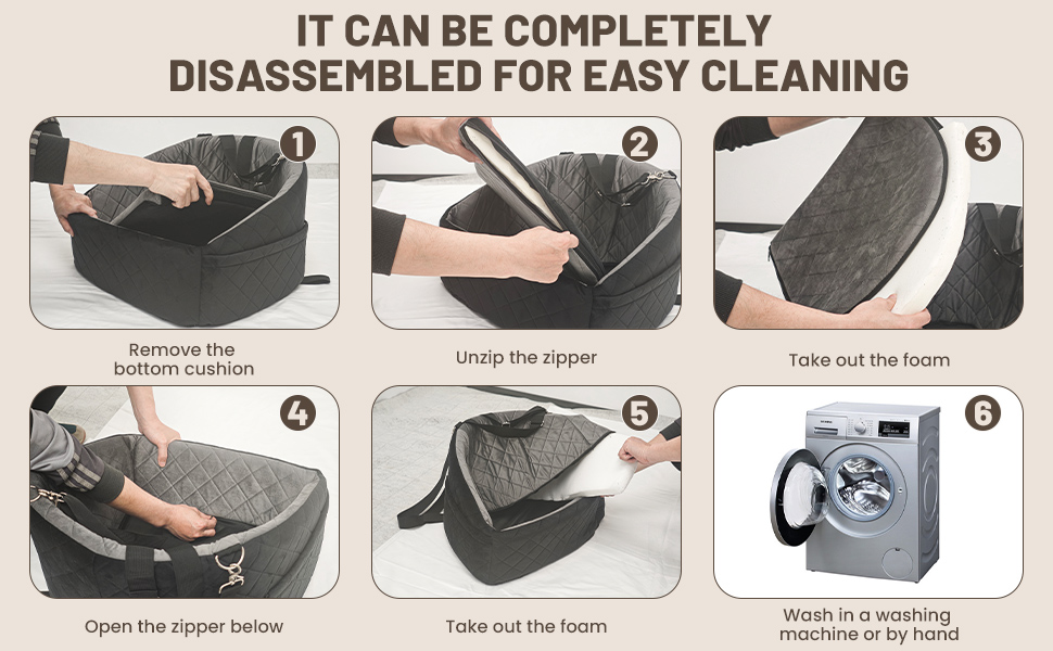 Автомобільний лежак для собак та котів, з кишенями для зберігання, з ременями безпеки, чорний та сірий