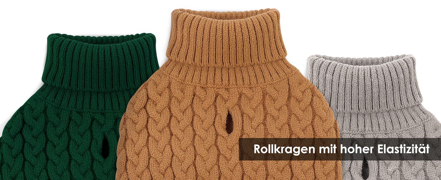 Теплий зимовий пуловер для собак S, ASENKU, з отвором для повідка, з м'якою горловиною, для Чихуахуа, Французького бульдога, зелений