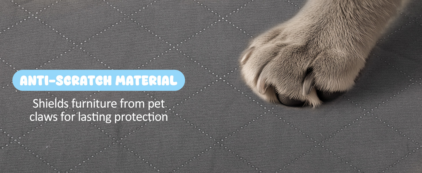 Водонепроникний килимок для собак на диван, ліжко та авто - котячий килимок, захист дивану/ліжка, двосторонній, стійкий до подряпин, можна прати, ідеально підходить для великих/маленьких собак, 203x152 см, сірий