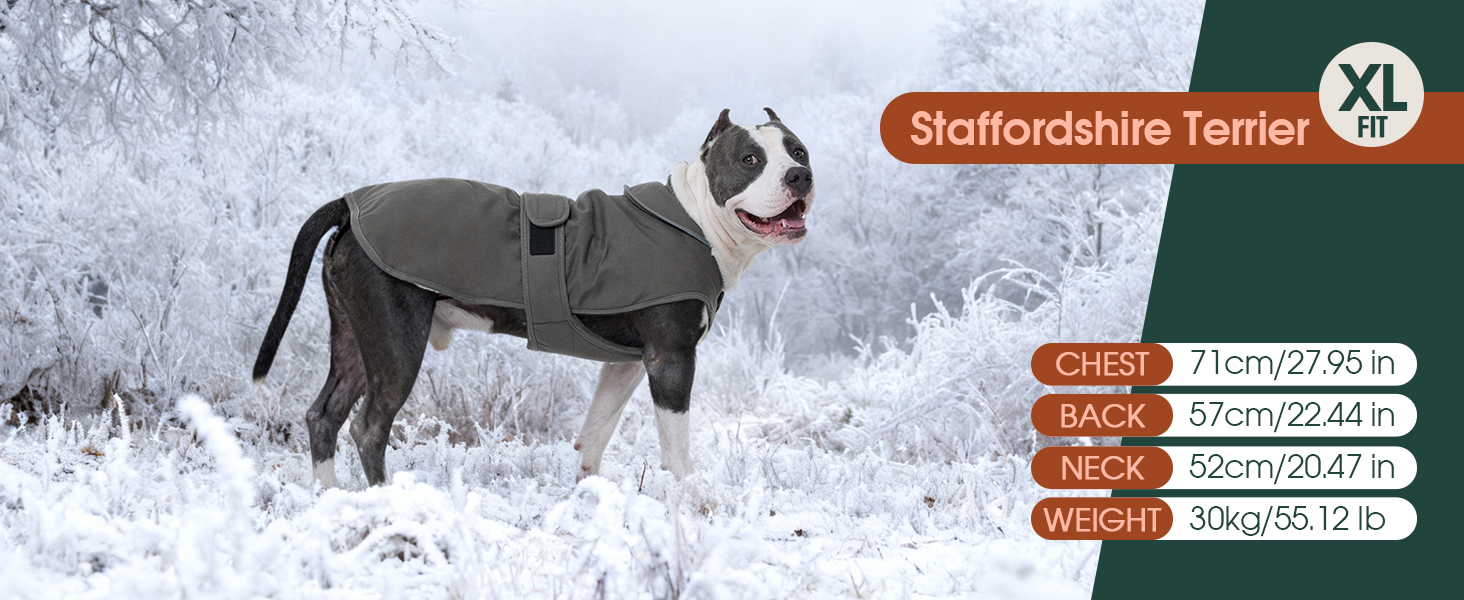 Зимовий теплий одяг для собак Kuoser: водонепроникний та вітронепроникний жилет з відбиваючими елементами, XS-3XL (обхват грудей 50-65 см)