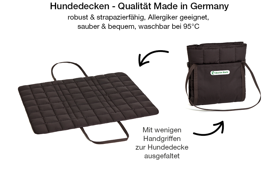 Сумка для собак та господарів Doctor Bark, зручна подорожня ковдра, підходить для алергіків, прання при 95°C, великий розмір, коричневий колір