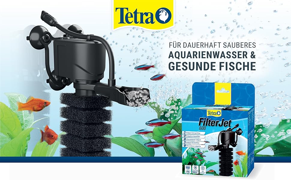Tetra FilterJet 400 - потужний внутрішній фільтр для акваріума з насиченням киснем, фільтр для акваріумів до 120л