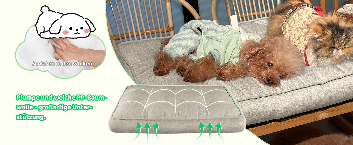 Ортопедичне ліжко для собак великих та середніх порід, знімний, миючий наповнювач, 90x76 см, колір коричневий