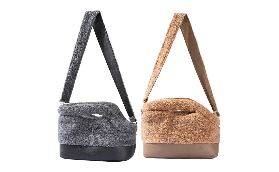 Транспортна сумка для котів Gihioue | Водонепроникна сумка-переноска на плече з безпечним замком, для маленьких та середніх порід, сірого кольору