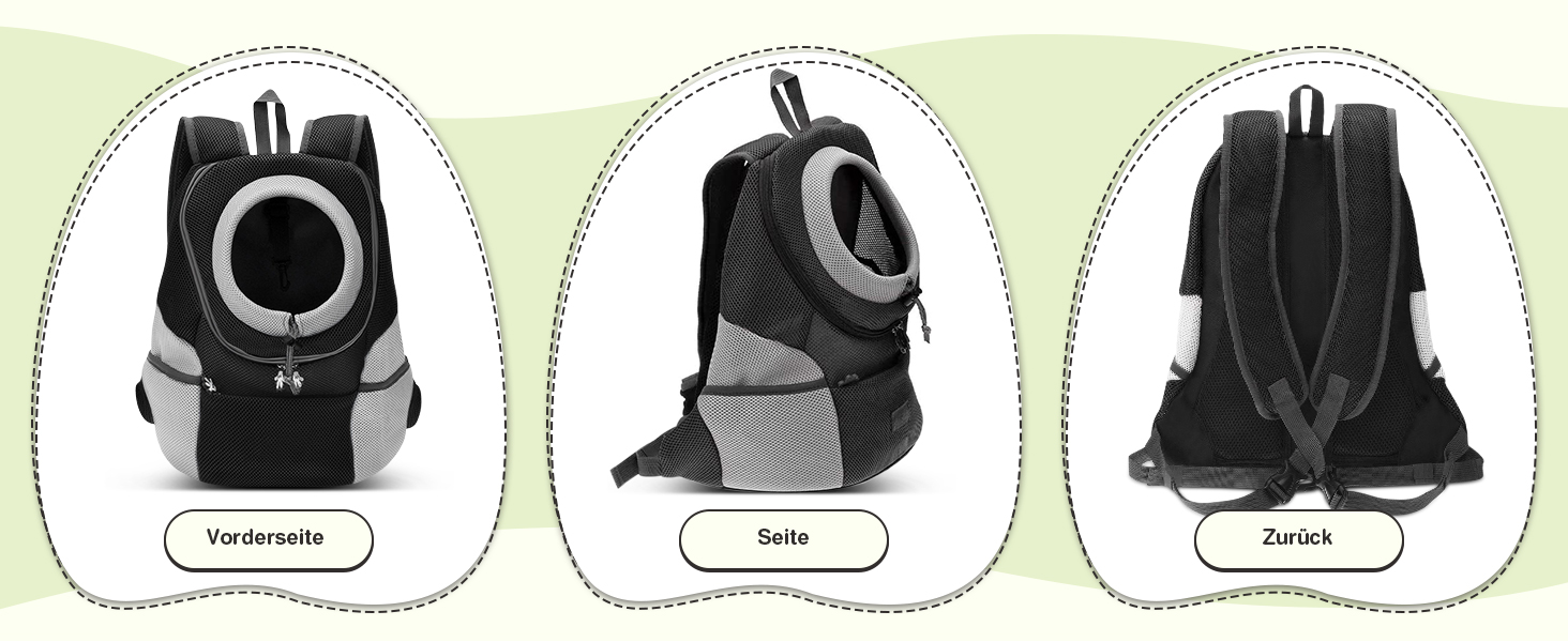 Рюкзак для собак та котів ALLSOPETS, XL, чорний – переноска для тварин для подорожей, вело- та мототуризму