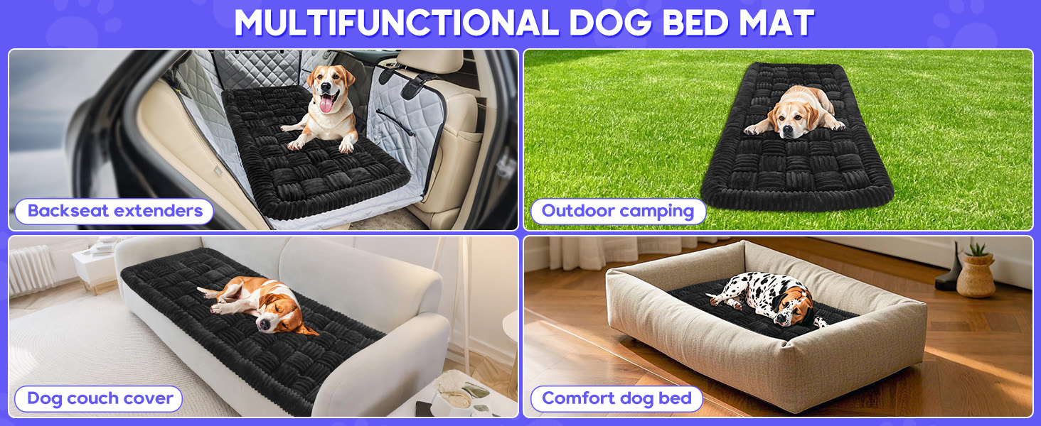 Килимок для собак у машину Loiion, захист заднього сидіння, чорний, 127x62.5 см