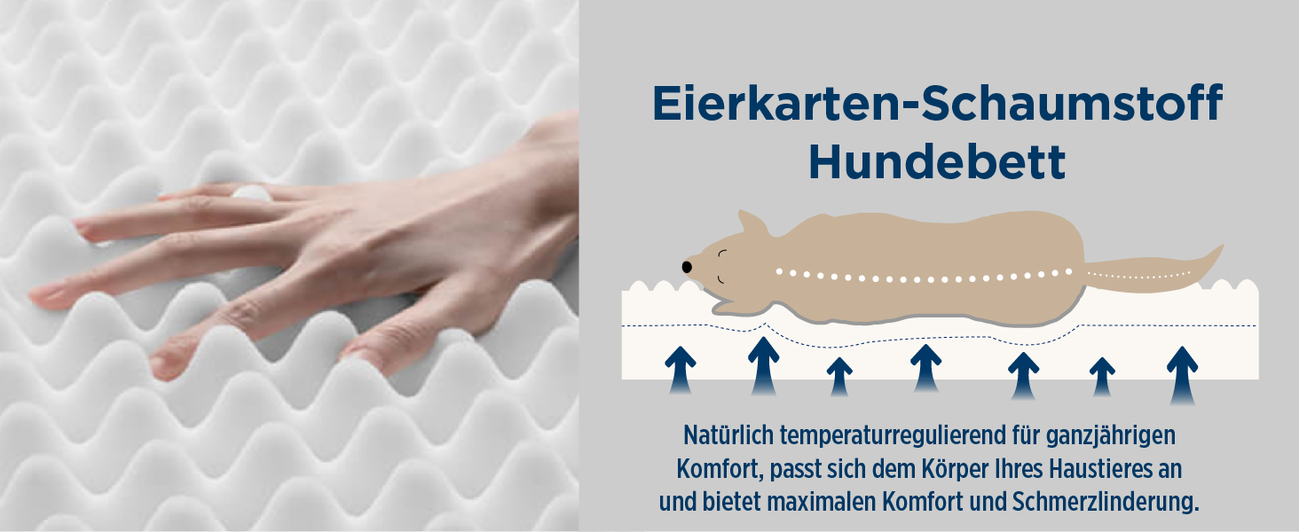 Крісло-лежанка для собак середніх порід BEDSURE - м'яке ліжко з антиковзною основою та знімним чохлом, сірого кольору, 89x56x7 см