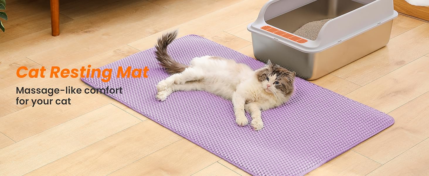 Килимок для котячого туалету Petinstinct, XXL, 116x66 см, фіолетовий