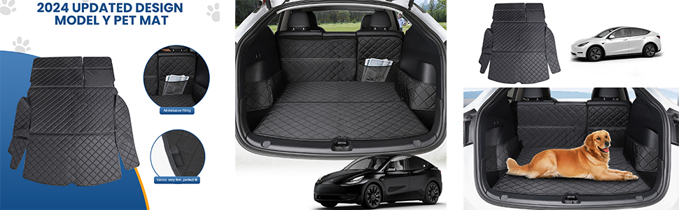 Килимок у багажник для Tesla Model Y (2020-2025), водонепроникний, для собак, захист сидінь, універсальний, преміум-якість