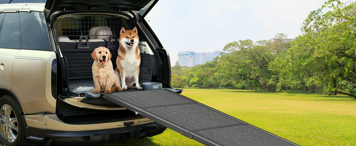 Східці для собак Hunderampe - складані, портативні, з антиковзким покриттям, для автомобілів, SUV та вантажівок (170x44 см)