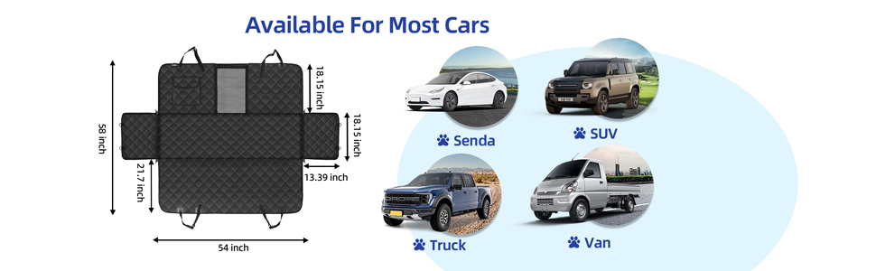 Захисний чохол на заднє сидіння авто для собак Pettycare - водовідштовхуючий, антиковзний та стійкий до подряпин