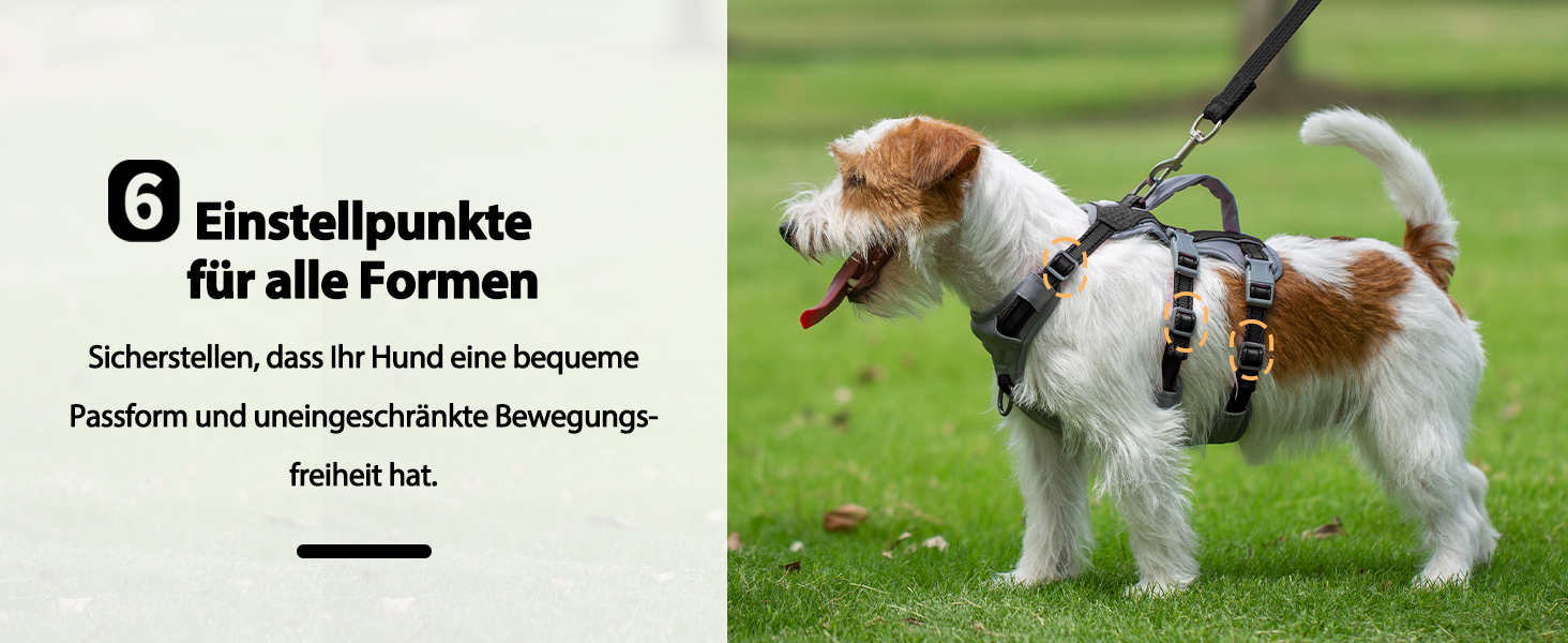 Шлейка Huntboo для собак - запобігання вириванню, шлейка від паніки, світловідбиваюча шлейка з ручкою, регульована шлейка для собак маленьких, середніх та великих порід (Чорний, S)