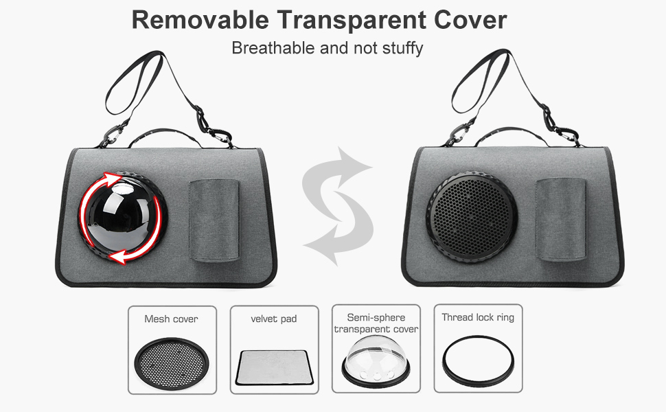 PETCUTE Транспортна сумка для собак та котів, складана, дихаюча, з регульованим плечовим ременем, знімний килимок, схвалена авіакомпаніями, чорна