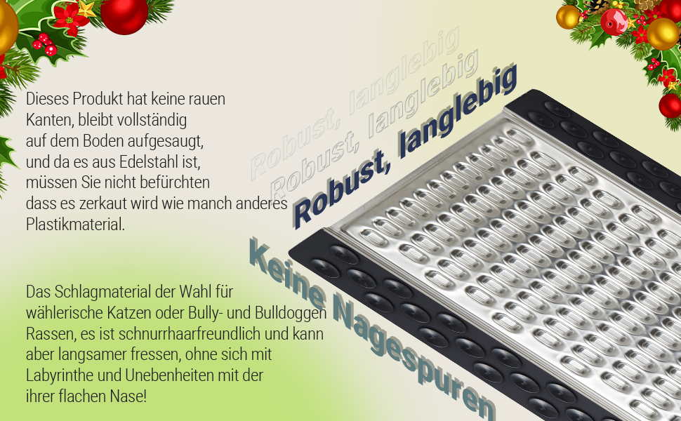 Пелюшка для котів та собак PEGGY11 з нержавіючої сталі, антиковзаюча, для повільного годування, миється в посудомийній машині, сіра