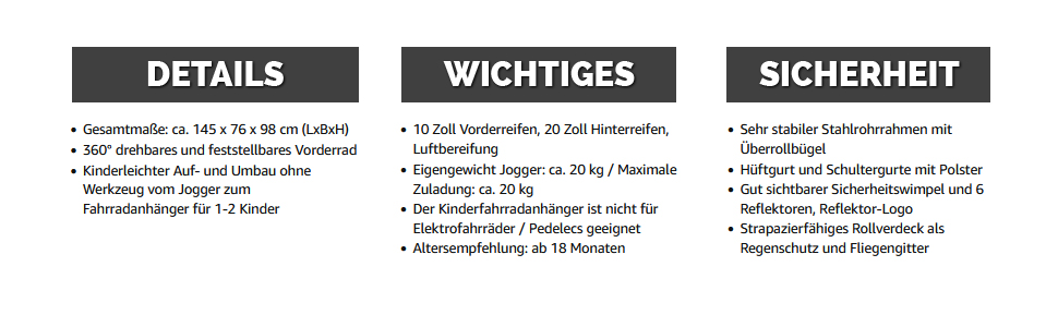 SAMAX Fahrradanhänger Jogger 2in1: Дитячий велопричіп-коляска 2в1, 360° обертання, для 2 дітей - Black Edition Turquoise