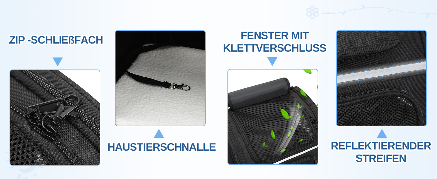 Рюкзак для кота та собаки Dogat: зручний, дихаючий, розкладний, з сіткою, чорний